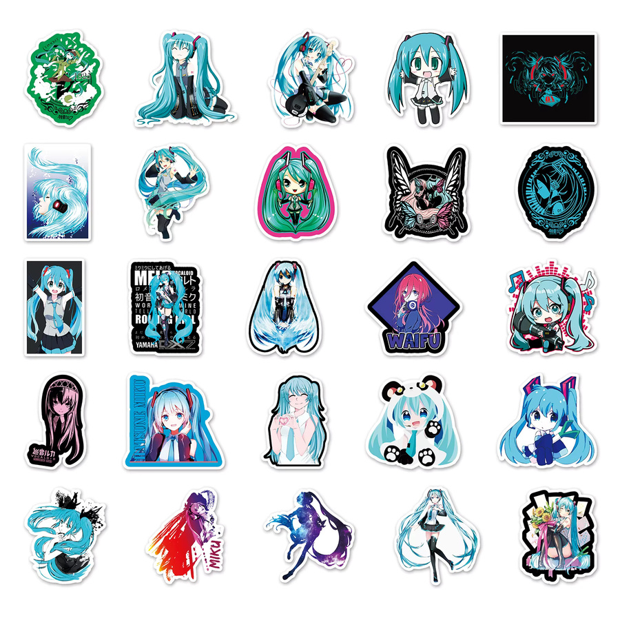 Bandai Hatsune Miku Aufkleber, 50 Stück, Anime Sticker - Bild 3