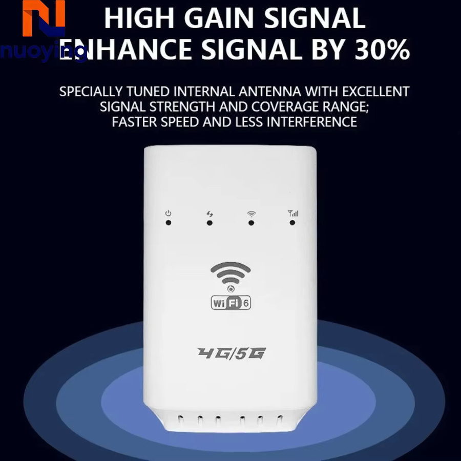 NUOYING Tragbarer Runder 4G LTE WLAN-Router mit SIM-Karten-Einschub in Weiß - Bild 4