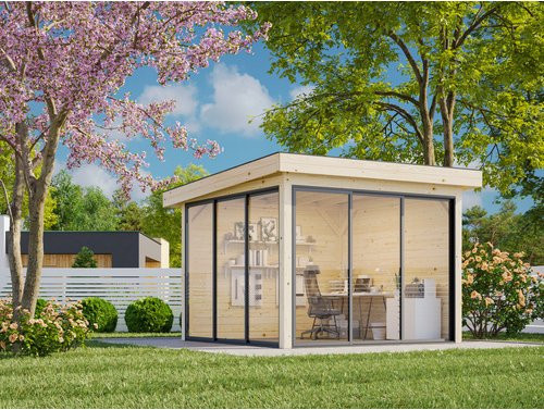 Palmako Connect Paviment Pent Pavillon, 8,3 m², transparent tauchgrundiert - Bild 1