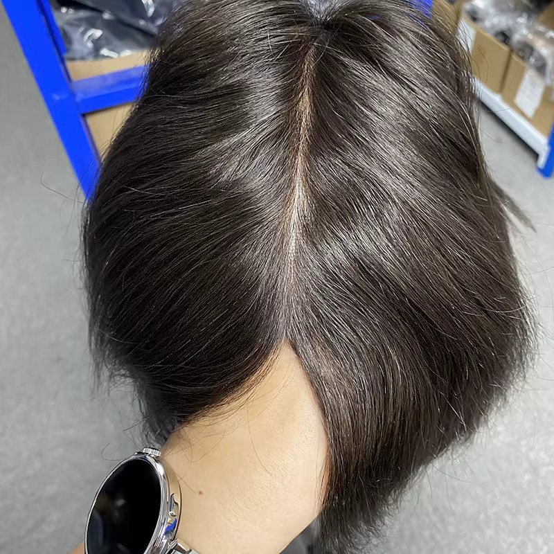 EHairc Haarprothese für Männer, 8 Zoll, 100 % Echthaar, 0,08 mm Dicke - Bild 2