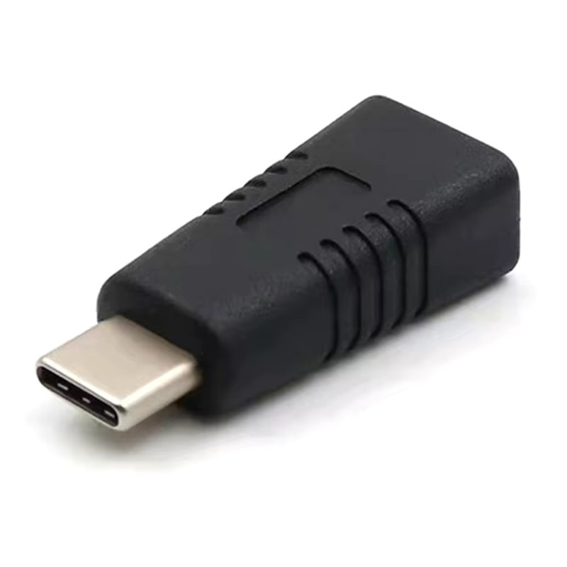 Mini-USB-Buchse zu USB-C-Stecker Adapter in Schwarz für Datenübertragung und Laden - Bild 3