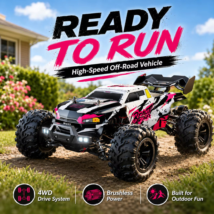 ZNLYRION RC Off-Road Monster Truck, ferngesteuert, mit LED-Scheinwerfern, ab 14 Jahren - Bild 2