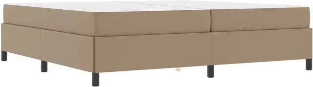 vidaXL Bettrahmen mit Matratze Cappuccino aus Stoff, B/T: 200 x 200 cm - Bild 1