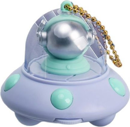 Lanyanzhiy Schlüsselanhänger Raumschiff, fliegende Untertasse, blau, Unisex - Bild 1