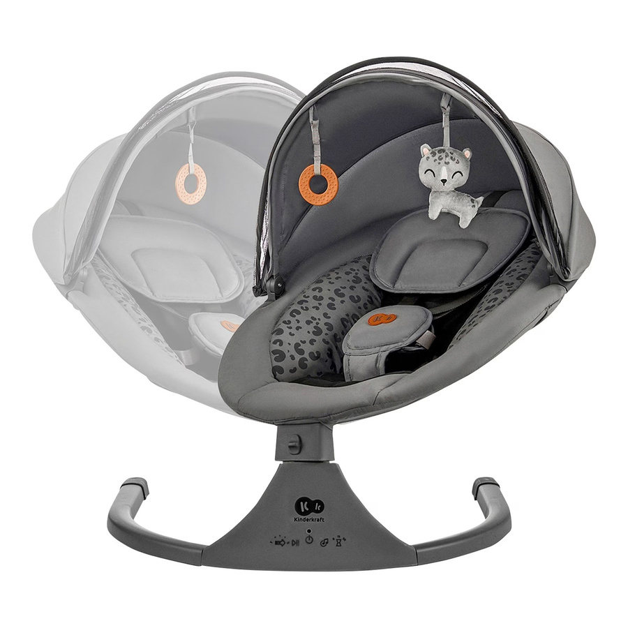 Kinderkraft Babyschaukel LUMI 2in1 in Grau - Bild 2