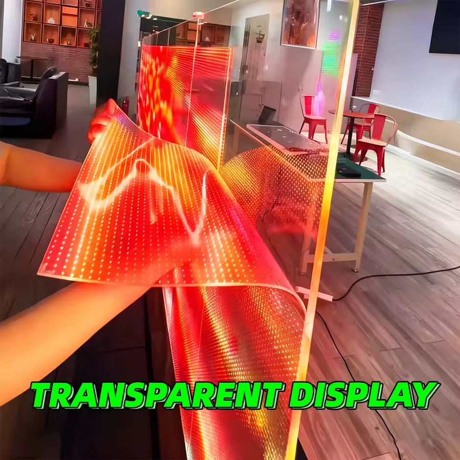 OIMG Ultradünner Transparenter LED-Film-Bildschirm für kommerzielle Glasfenster HD-Videowand - Bild 2