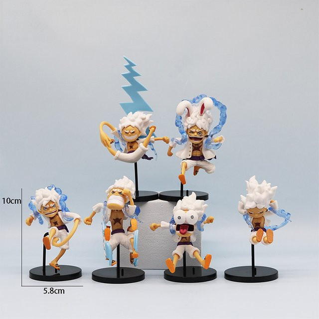 Bandai One Piece Luffy Nika Gear 5 Sammlerfigur, 6-teiliges Set - Bild 1