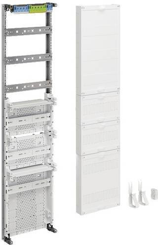 Hager Verteilerfeld universZ ZU37VT3APZ2, weiß, 3-reihig, 1-feldig, mit RFZ und APZ unten, Breite: 105,0 cm - Bild 1