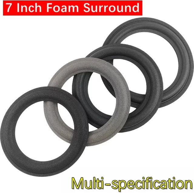 2 Stück Lautsprecher-Schaumstoffkante Reparatur-Set für Focal Subwoofer in Schwarz, 7 Zoll, 172 mm x 187 mm - Bild 1