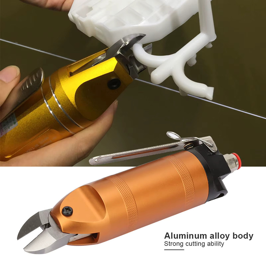 KKMOON HS20 Pneumatische Druckluft-Schere in Orange für Eisen, Edelstahl und Messingdraht - Bild 2
