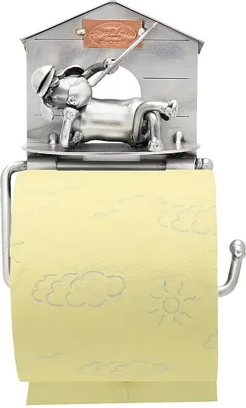 Hinz & Kunst Toilettenpapierhalter Schaf aus Aluminium in Silber, Wandmontage - Bild 1