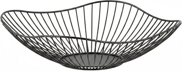 Relaxdays Obstschale aus Eisen in Schwarz, offen, Höhe: 7,5 cm, Breite: 27 cm - Bild 1