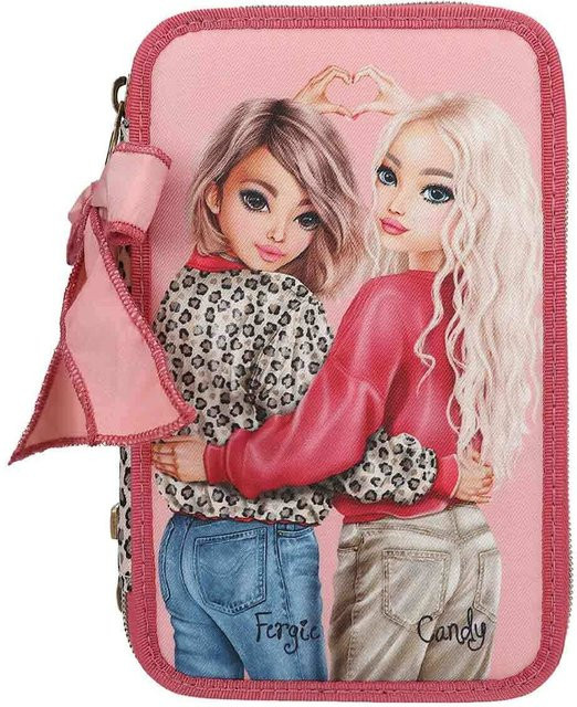 Depesche 3-Fach Federtasche LEOHEART TOPModel in Pink/Rosa, B/T/H: 7,5 x 13 x 20 cm - Bild 1