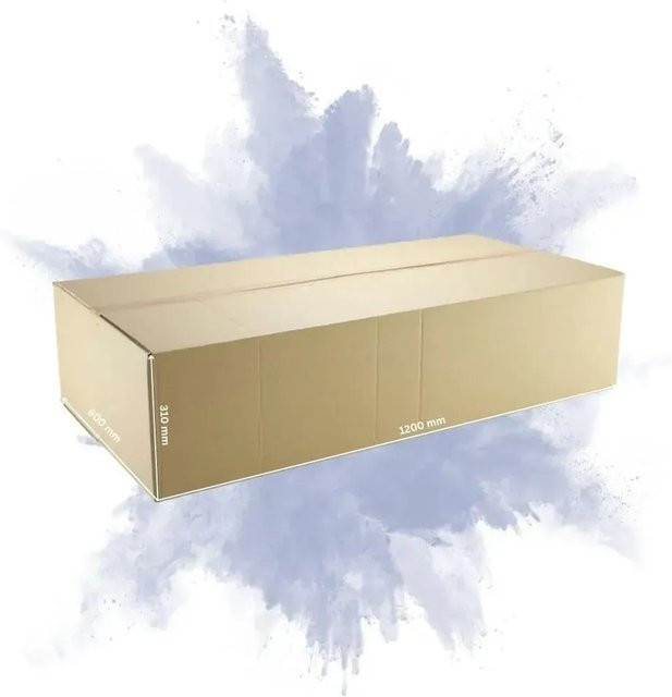 PROREGAL Versandkarton aus 2-welliger Wellpappe, Braun, L x B x H: 120 cm x 60 cm x 31 cm - Bild 1