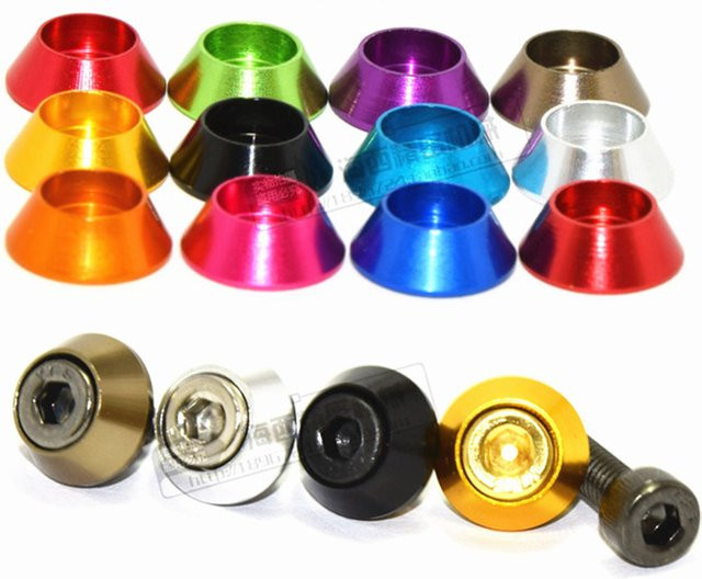 Xyfster CNC-gefräste Aluminium-Unterlegscheiben in Multicolour und Silber für RC-Teile - Bild 1