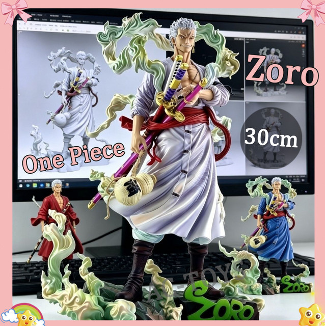Bandai One Piece Roronoa Zoro Statue, PVC-Figur, Wano Kimono Ver. - Bild 1