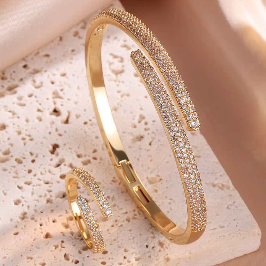 ZAKOL Schmuck-Set Armband-Ring, Zirkonia, Gold, Damen - Bild 3