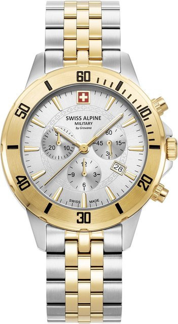 Swiss Alpine Military Chronograph, Quarz, Edelstahl, 44 mm, Herren - Bild 1