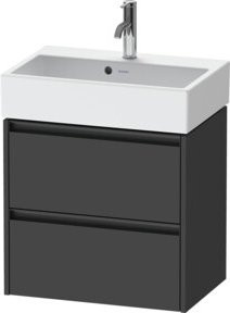Duravit Waschtischunterschrank Ketho.2 Compact, Graphit Grau Matt, wandhängend, B/T/H: 58,4 x 39,0 x 54,9 cm - Bild 1
