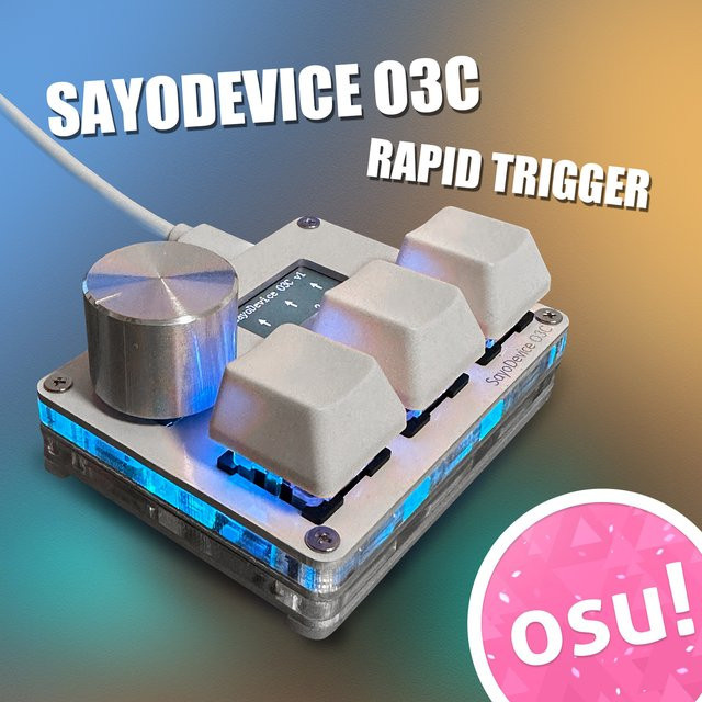 Sayodevice Rapid Trigger Magnetische Hall-Effekt Tastatur mit RGB-Beleuchtung und Lautstärkeregler in Pink - Bild 1