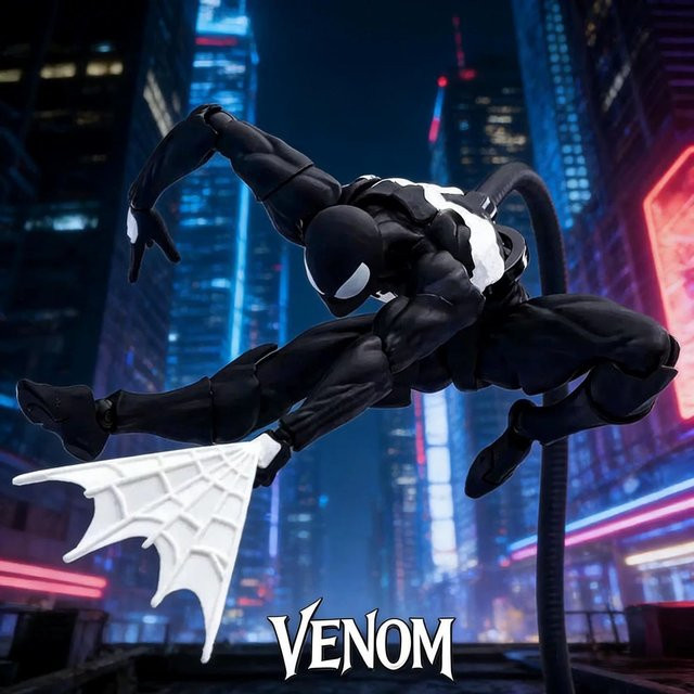 MESS TOYS Black Neighbor Symbiont Spider-Man Black Venom Rüstung, Gelenkmodell - Bild 1