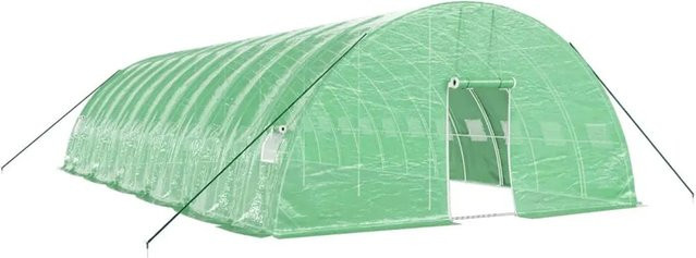 Furnicato Gewächshaus mit Stahlrahmen in Grün, B/T/H: 12 x 6 x 2,85 m, 72 m² - Bild 1