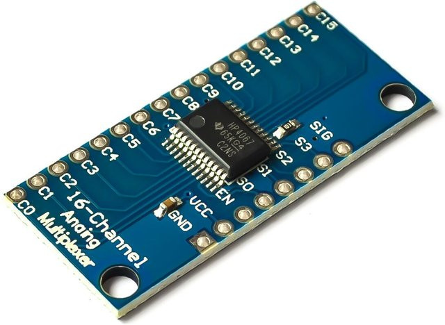 Si Tai&SH CD74HC4067 16-Kanal Digital Multiplexer Breakout Board Modul in Blau - Bild 1