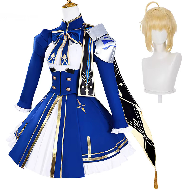 QIUQUE Honkai Star Rail Fate Saber Cosplay Kostüm, Perücke, Kleidung, Frauen - Bild 1