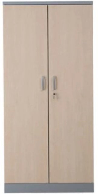 PROREGAL Aktenschrank Beetle mit 4 Fachböden und Schloss, Silber & Ahorn, H x B x T: 195 x 92 x 42 cm - Bild 1