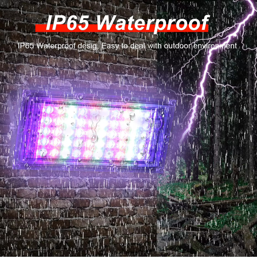 Asign RGB LED Flutlicht IP65 Wasserdicht, Mehrfarbig, Schwarz - Bild 4