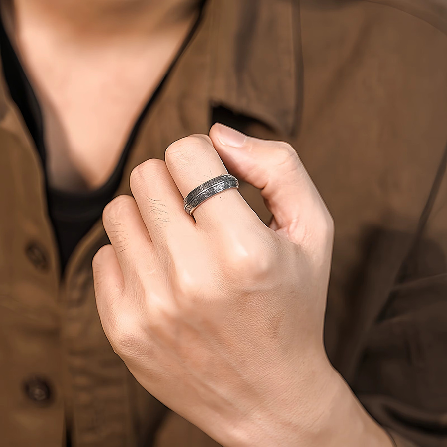 LENNIK Ring, versilbertes Kupfer, Herren - Bild 4