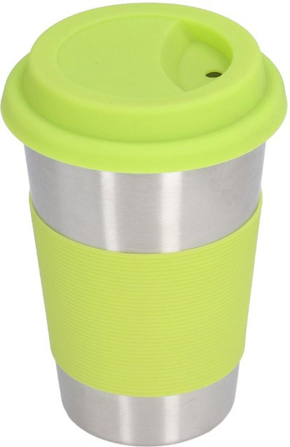 CosyHome Edelstahlbecher mit Silikonhülle und Deckel für Kinder in Grau - Bild 1