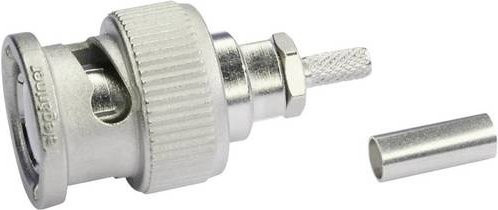 Telegärtner BNC-Steckverbinder Stecker gerade silber 50 Ohm - Bild 1