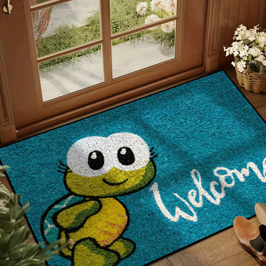 VIKAMA Schildkröten-Teppich mit Kinder-Motiv für Wohnzimmer, Küche oder Schlafzimmer, Rechteckig, B/T/H: 60 x 40 x 1 cm - Bild 4