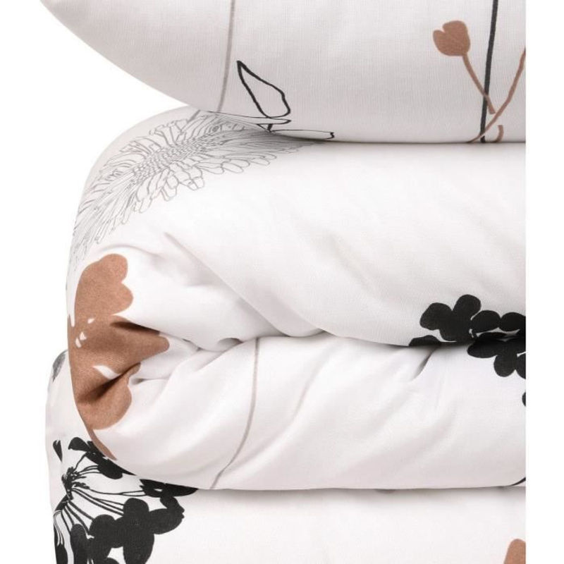 Bettwäsche-Set in Weiß mit 1 Bettbezug (Breite: 220 cm, Tiefe: 240 cm) und 2 Kissenbezügen (60 x 80 cm) aus Baumwoll-Polyester-Mischung - Bild 3