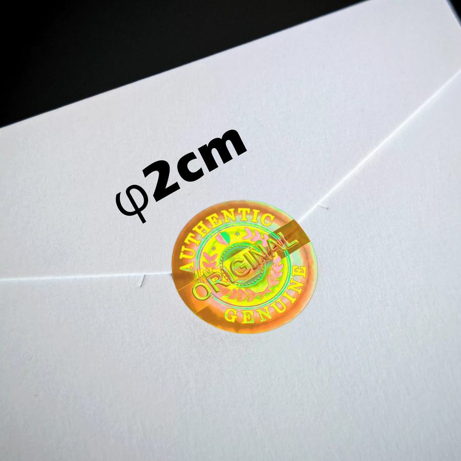 500 Stück Holographische Aufkleber Rund, Durchmesser: 2 cm, Multicolour, Laser-Sicherheits-Hologramm-Etiketten zur Manipulation-Sicherung - Bild 3