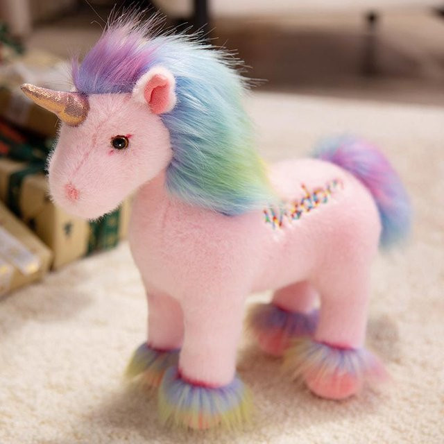 Cartoon Regenbogen Einhorn Plüschtier, Bunt / Mehrfarbig, ab 14 Jahre - Bild 1
