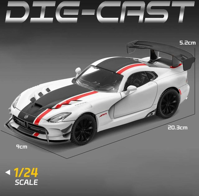 Linyi toy car Viper Hellcat Modell Spielzeugauto, 1:24, Licht und Sound, ab 14 Jahren - Bild 1