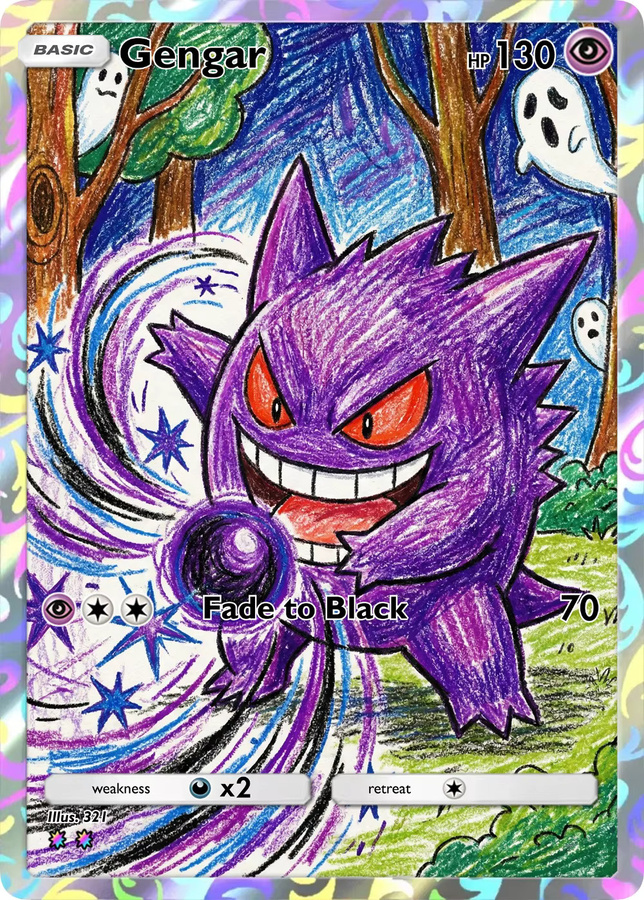 Keeppley Pokémon Gengar, Sammelkarten, 5-teiliges Set, bunt/mehrfarbig - Bild 3