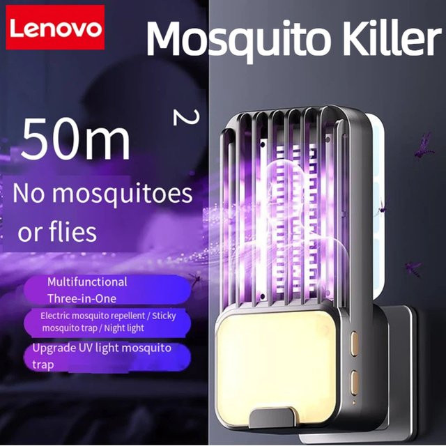 Lenovo UV-Mückenabwehrlampe tragbarer Mückenvernichter mit USB-Aufladung für den Innenbereich geräuschlos - Bild 1