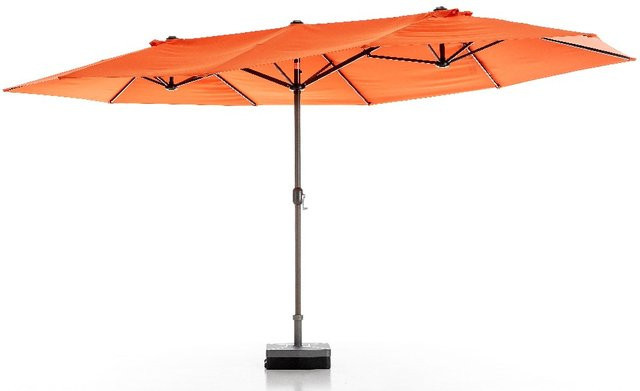 Solax Sunshine XXL-Oval-Sonnenschirm aus Polyester in Terracotta mit Gestell aus Aluminium und Stahl, Breite: 4,6 m, Tiefe: 2,7 m, Höhe: 2,7 m - Bild 1