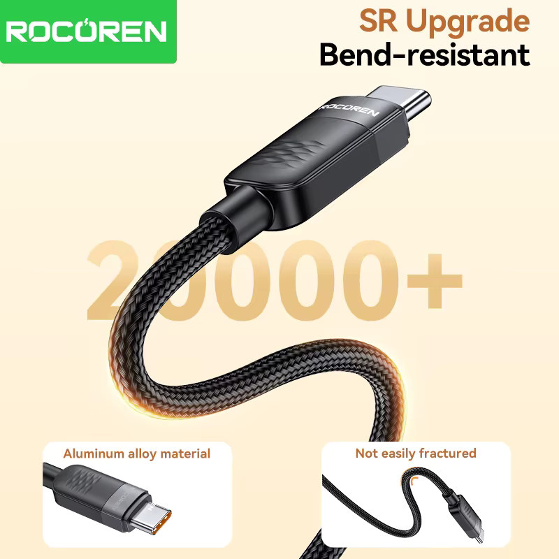 Rocoren USB-C zu USB-C Datenkabel 240 W PD3.1 Schnellladekabel Schwarz - Bild 4