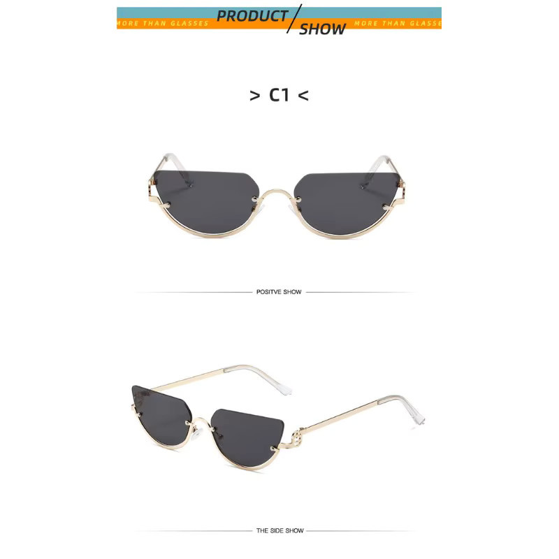 Samjune Sonnenbrille Halbrand, Metall, Damen, Farbverlauf - Bild 2