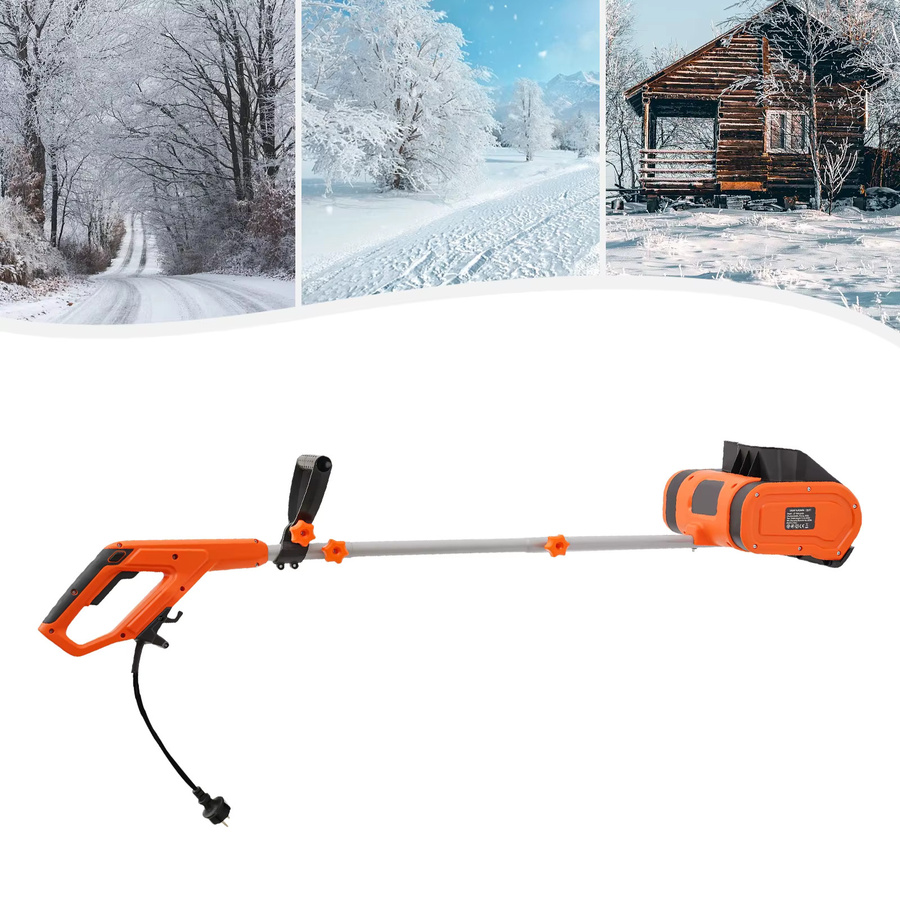 Elektrische Schneefräse in Orange mit 1800 W und 3500 U/min, kabelgebundene Schneekehrmaschine - Bild 4