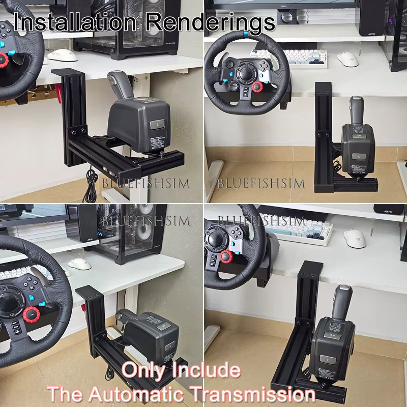 BlueFishSim Automatisches USB Getriebe Shift für PC Simulator, kompatibel mit Logitech G923 G29 G27 G25 TGT2, Schwarz-Grau - Bild 3