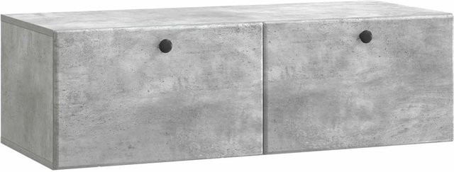 vidaXL Wandmontierter TV-Schrank in Betongrau, modern, B/H/T: 98 x 30 x 41 cm - Bild 1