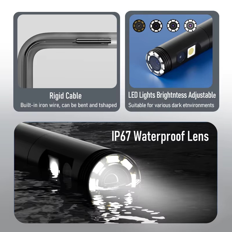 ENWOR Endoskop Inspektionskamera mit 5-Zoll-Bildschirm, wasserdichte USB-Sonde und LED-Beleuchtung mit Autofokus-Objektiv - Bild 6