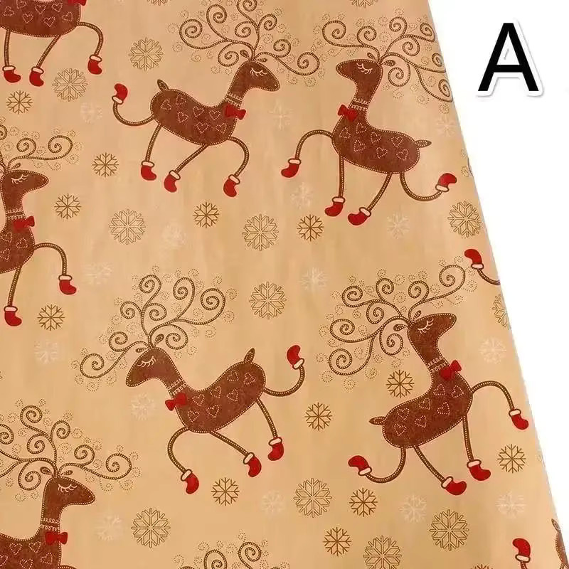 Weihnachtliches Geschenkpapier im Retro-Stil mit Baum- und Schneeflocken-Motiv - Bild 6