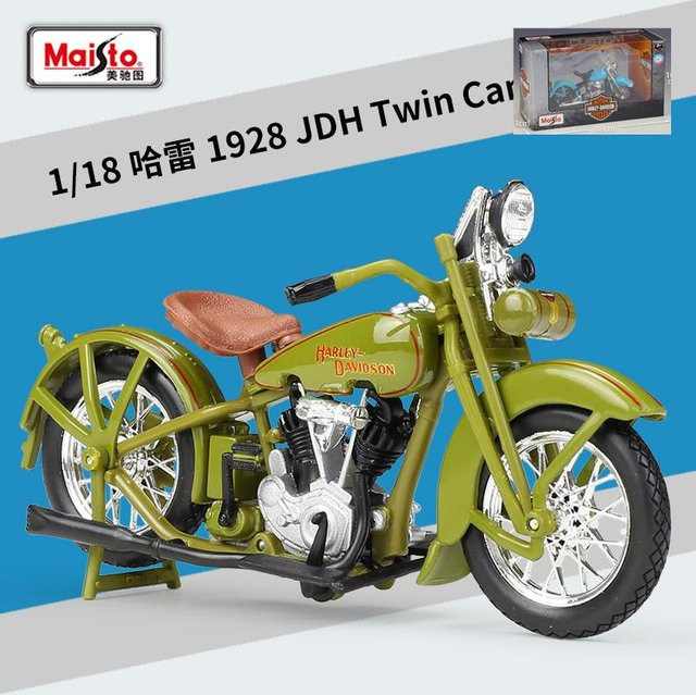 Maisto Harley Davidson, Motorradmodell, 1:18, Oliv - Bild 1