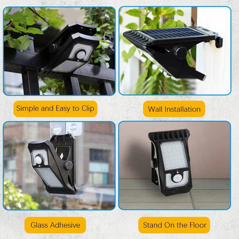 CHOUDAO TECH Solar-LED-Clip-On-Außenleuchten in Schwarz mit Lichtsensor für Garten und Terrasse - Bild 5